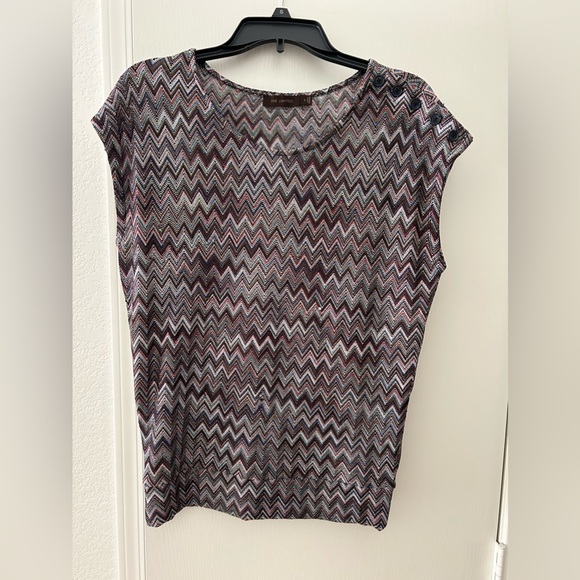 The Limited Multi Colored Cap Sleeve Top Blouse. Size Small - Picture 1 of 12